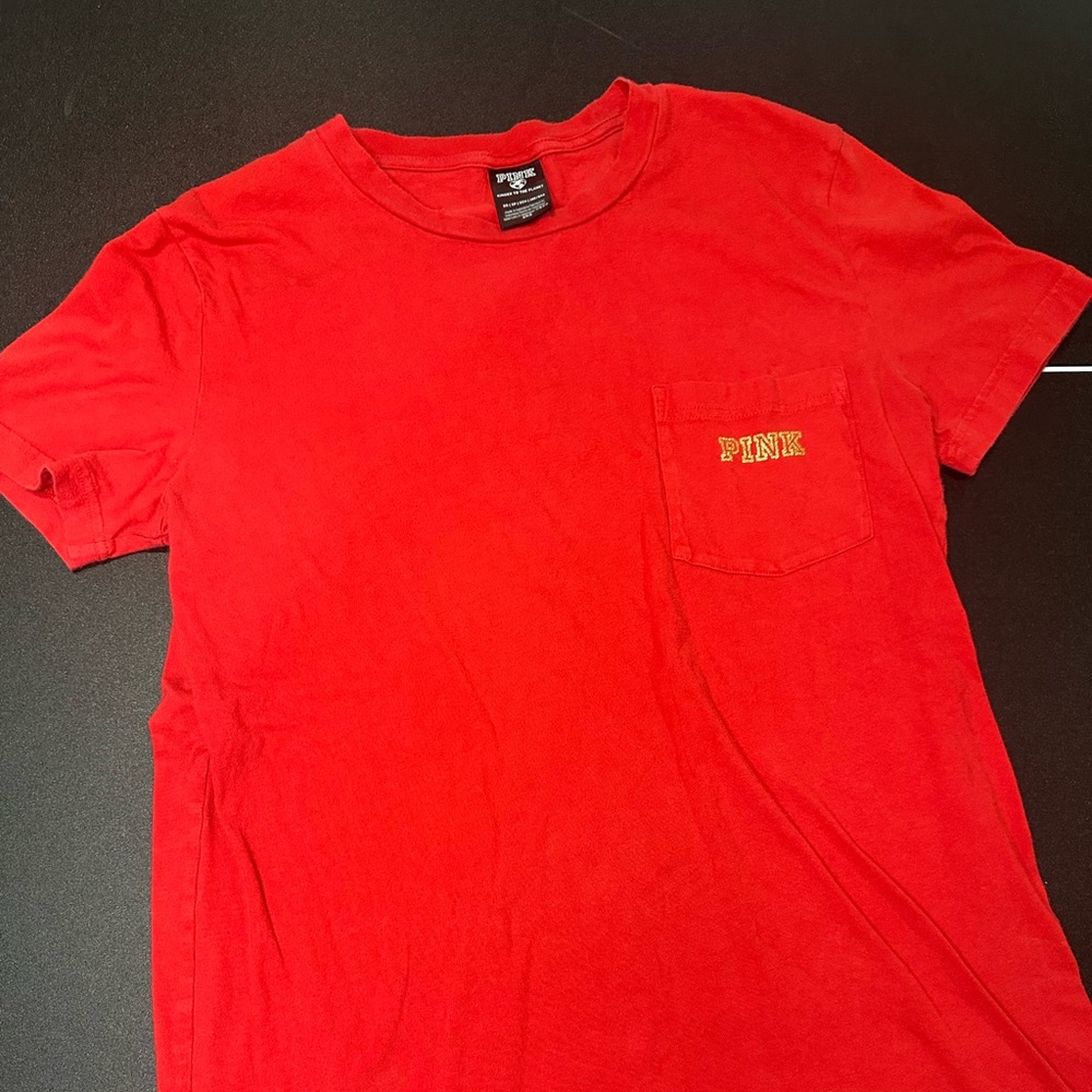 PINK Victoria's Secret Red Short Sleeve Tee